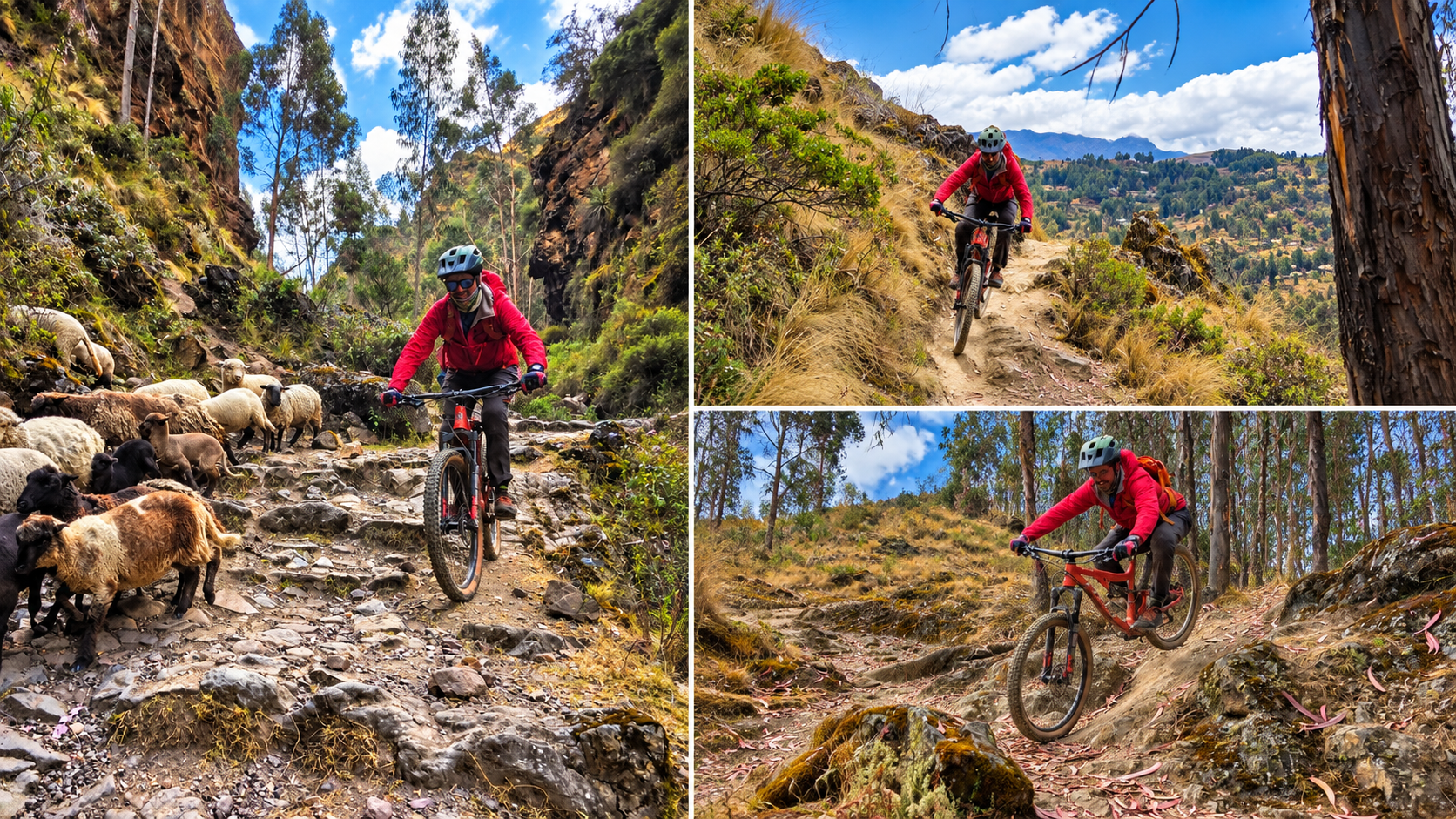Mountain biking in the Andes of Peru.